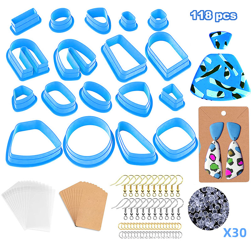 118-Piece Polymer Clay Earring Cutter & Findings Kit โ photo 2