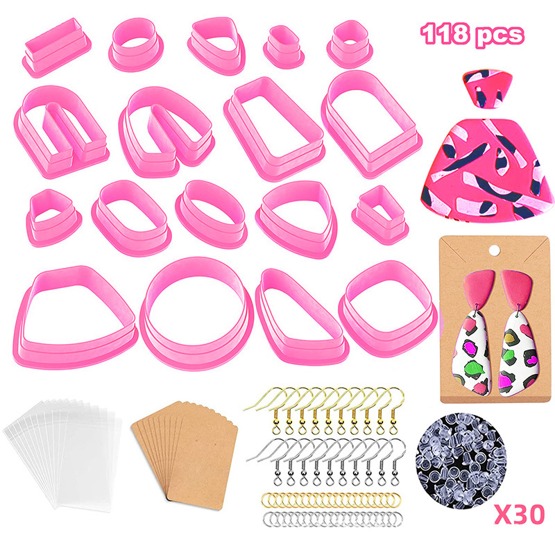 118-Piece Polymer Clay Earring Cutter & Findings Kit โ photo 3