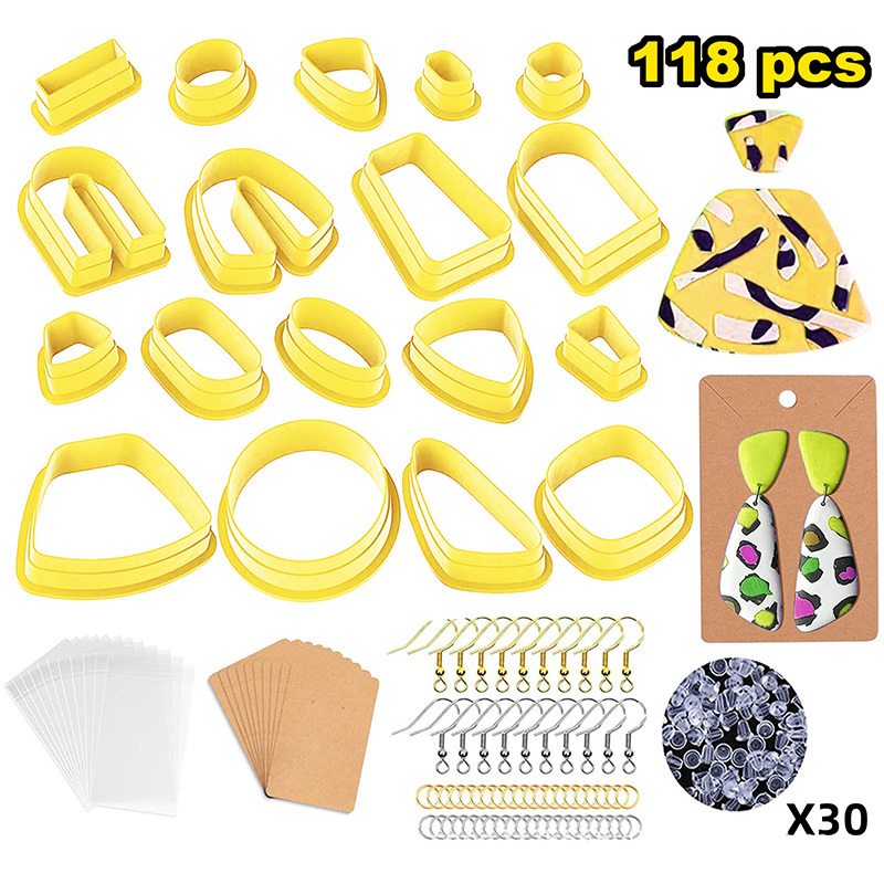 118-Piece Polymer Clay Earring Cutter & Findings Kit โ photo 4