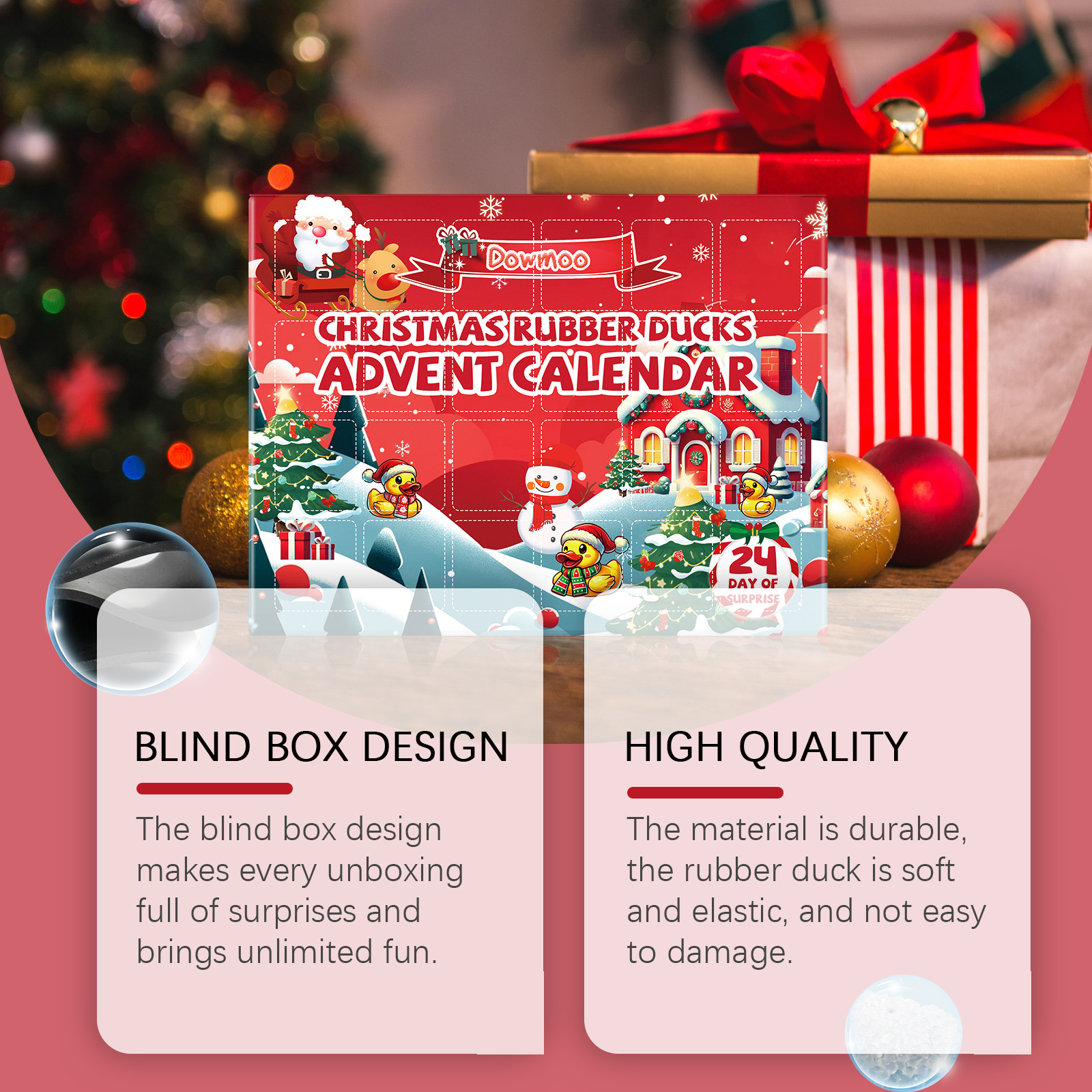 24-Day Christmas Advent Calendar Squeeze Toy Set