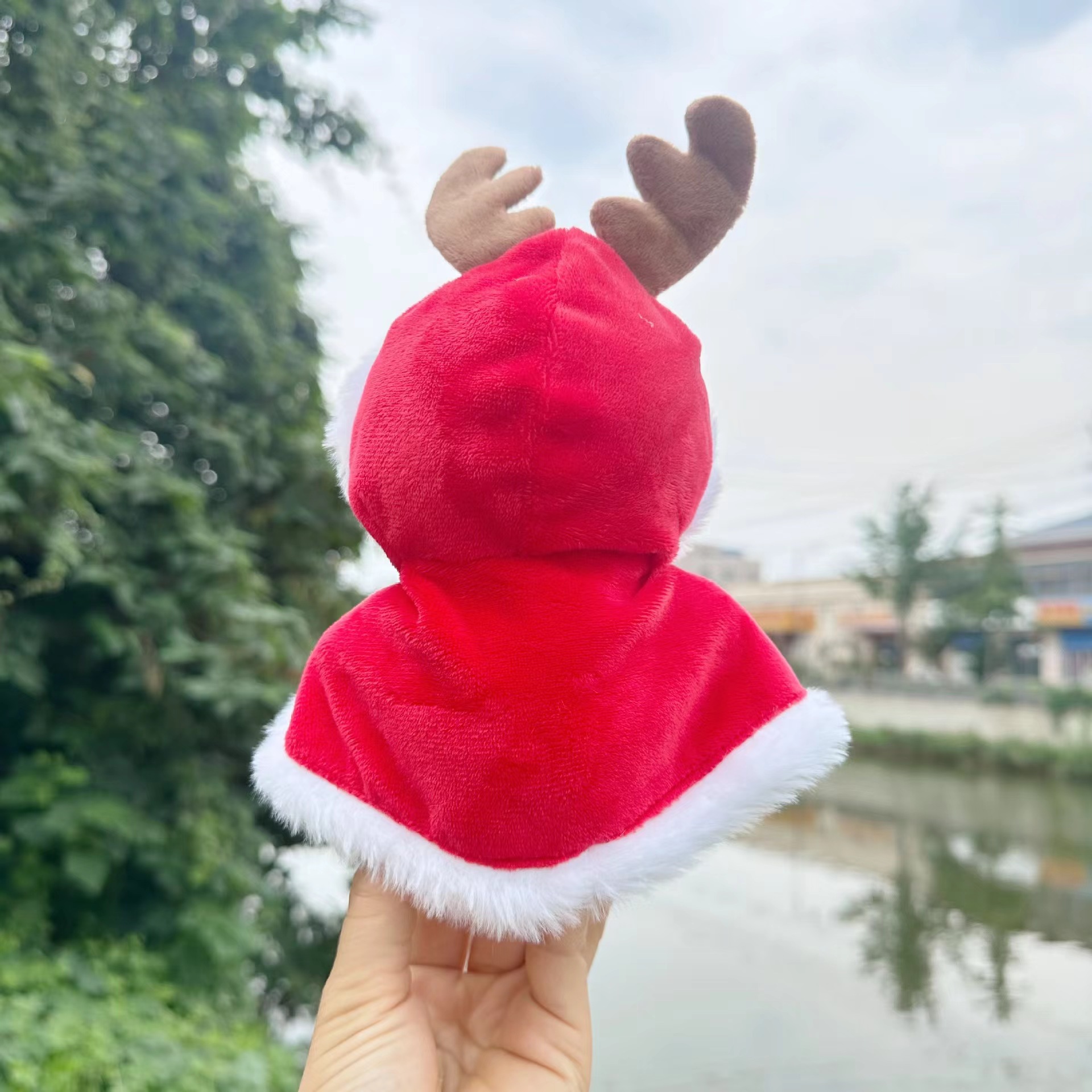 Costumed Duck Plush with Antlers and Cloak โ photo 5