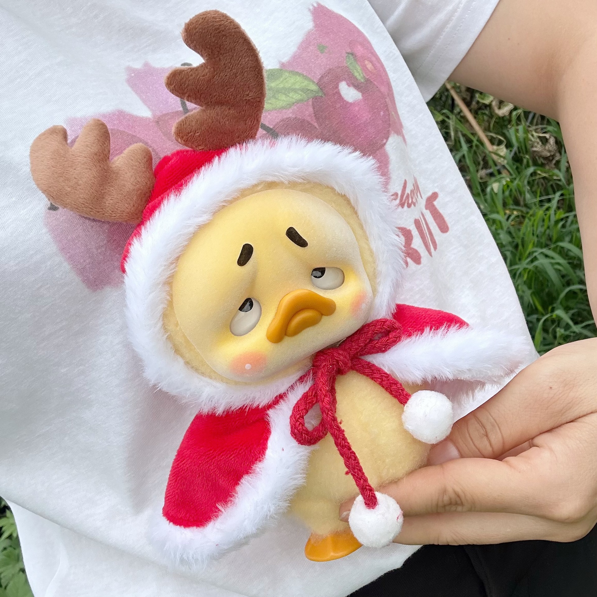 Costumed Duck Plush with Antlers and Cloak โ photo 4