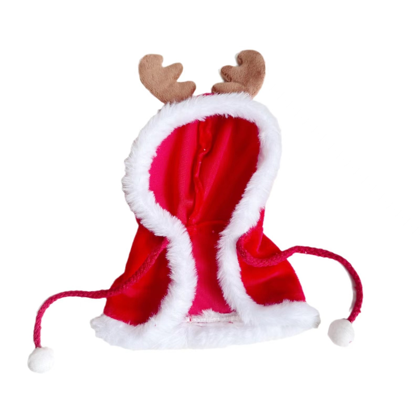 Costumed Duck Plush with Antlers and Cloak