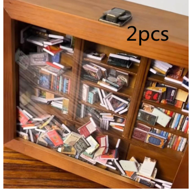Miniature Library Bookshelf Desk Ornament — photo 2