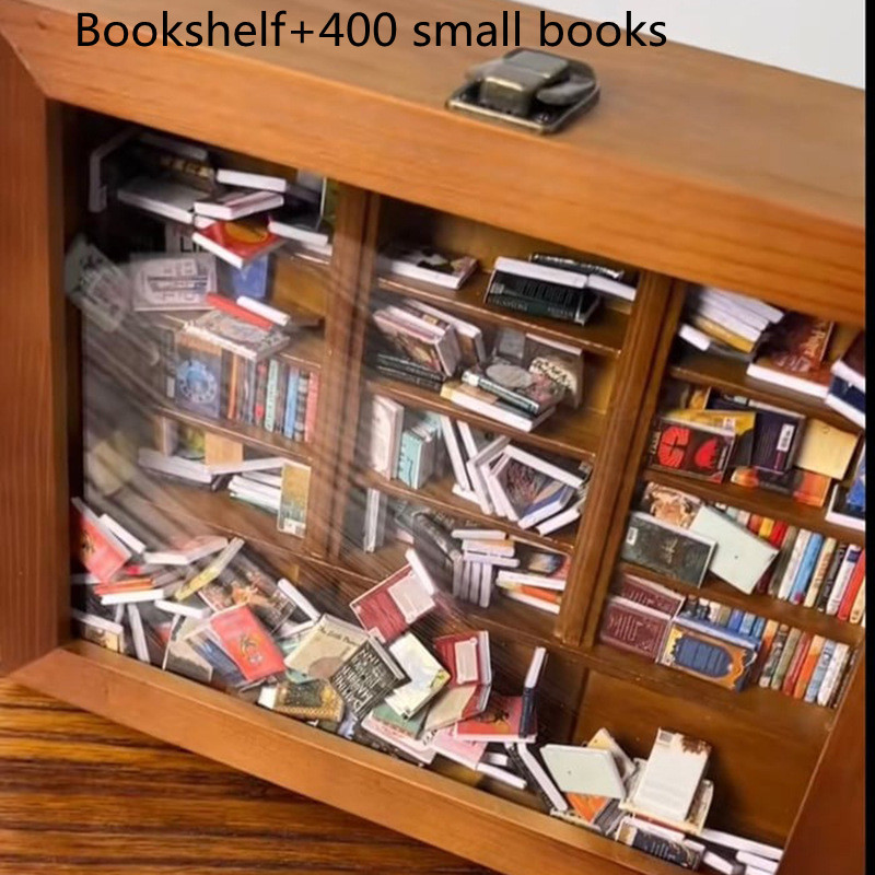 Miniature Library Bookshelf Desk Ornament — photo 5