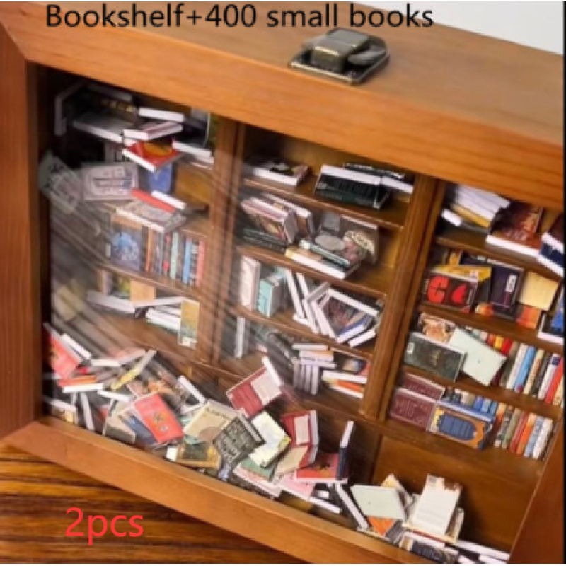Miniature Library Bookshelf Desk Ornament — photo 6