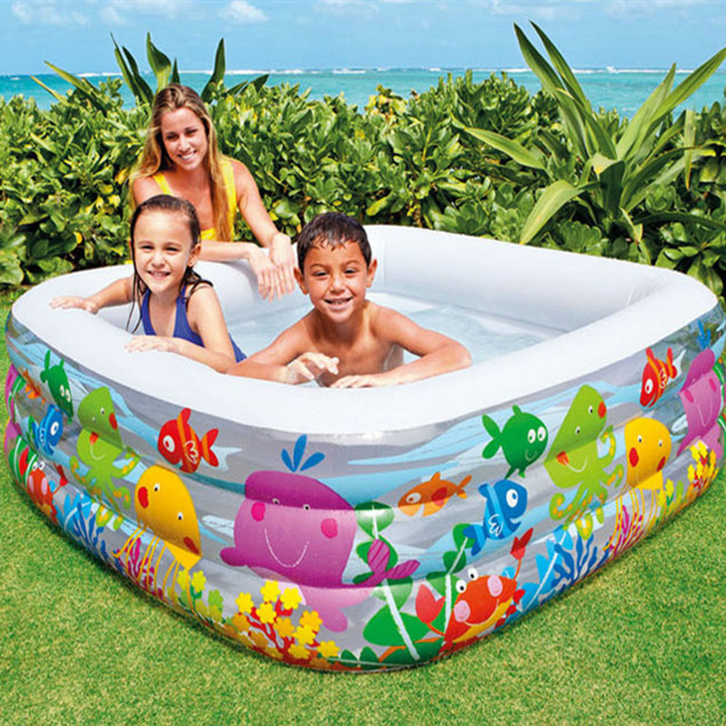 Undersea Print 3-Ring Family Splash Pool