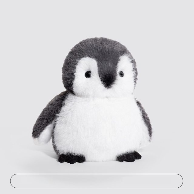 Fluffy Baby Penguin Plush (Gray) โ photo 3