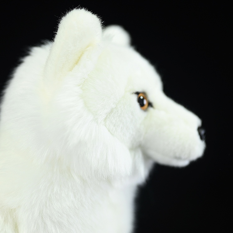 Realistic Snowy White Fox Plush — photo 5
