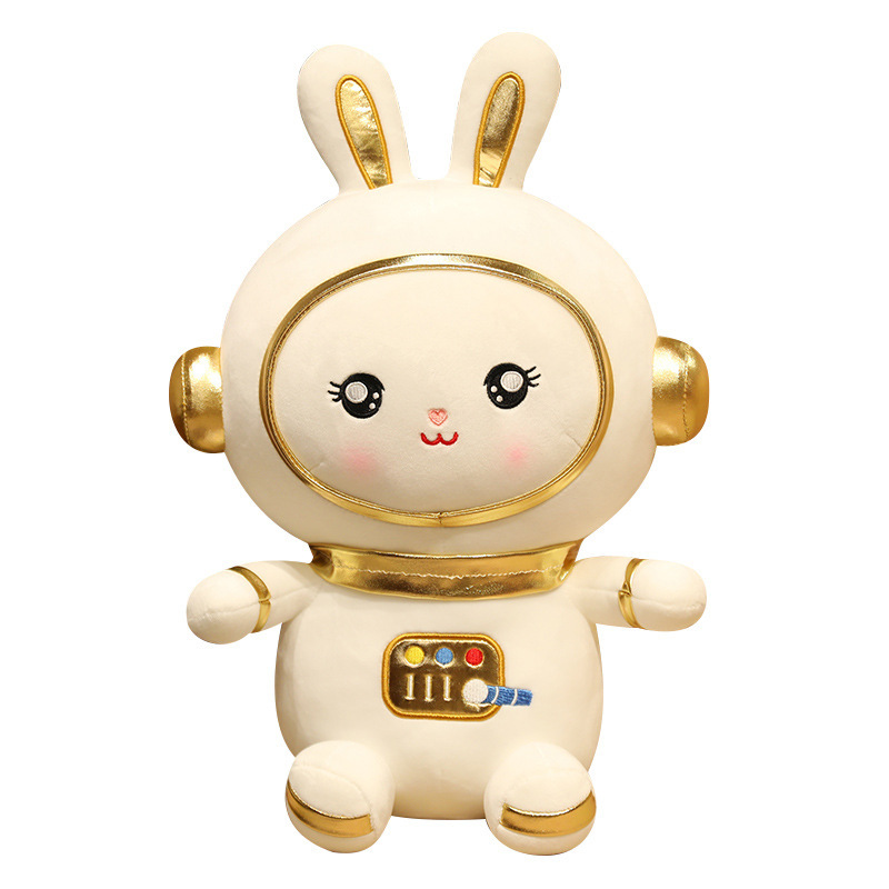 Astronaut Bunny Plush With Gold Helmet