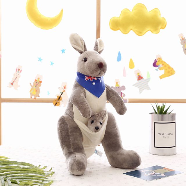 Kangaroo & Joey Plush With Flag Bandana, 65cm โ photo 4
