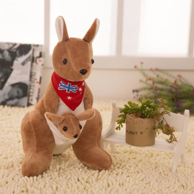Kangaroo & Joey Plush With Flag Bandana, 65cm โ photo 6
