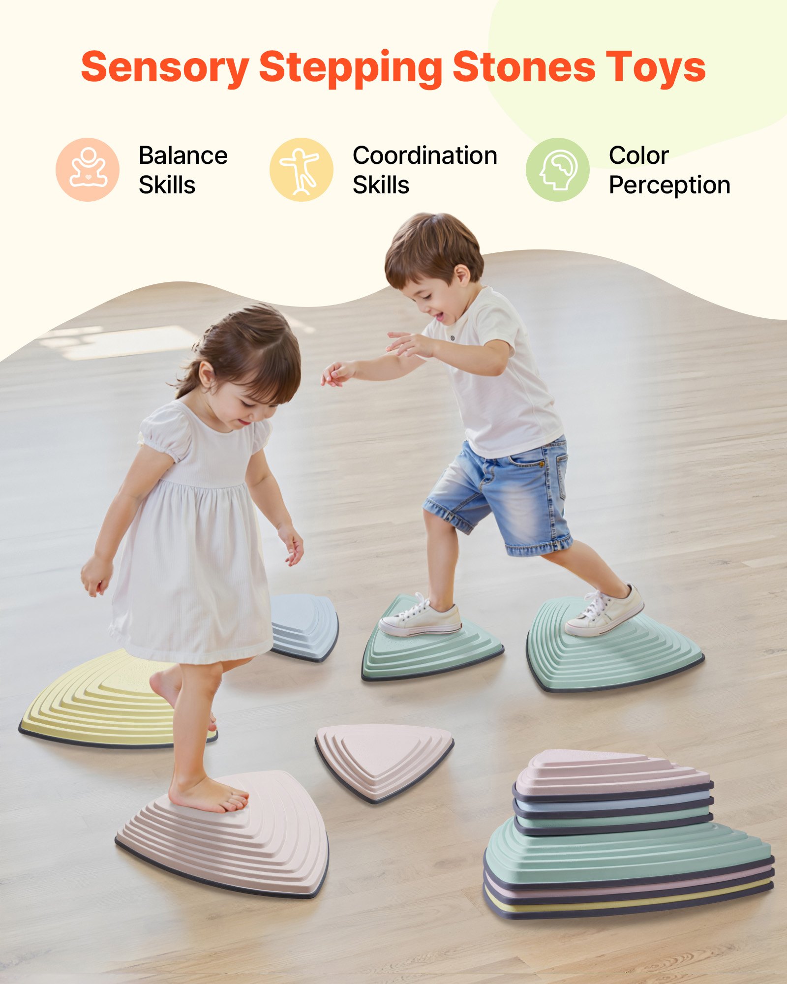 Kids Balance Stepping Stones, 6-Piece Set โ photo 3