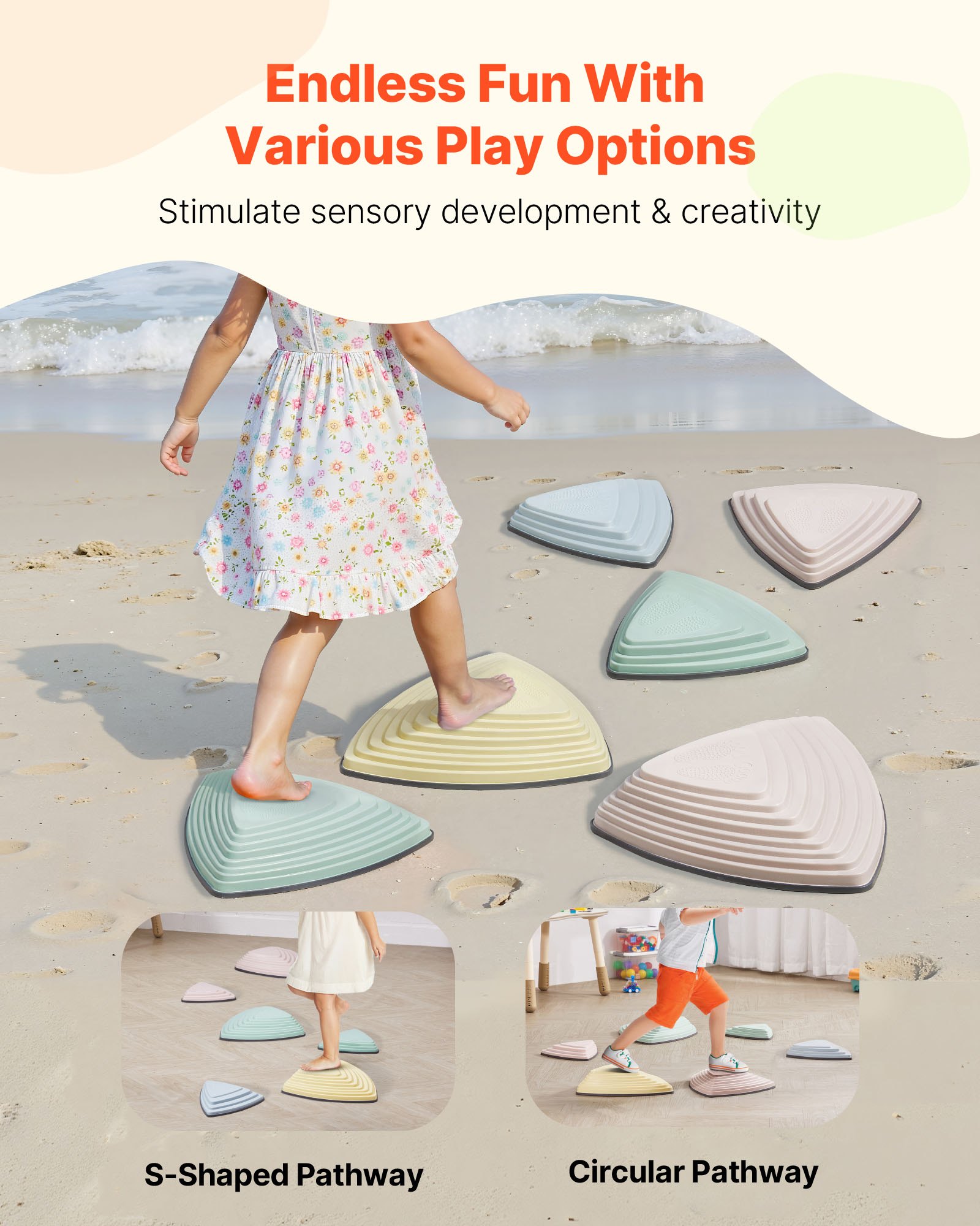 Kids Balance Stepping Stones, 6-Piece Set โ photo 2
