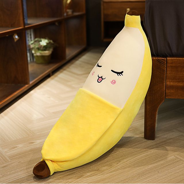 Sleepy Face Peeled Banana Plush Pillow โ photo 3