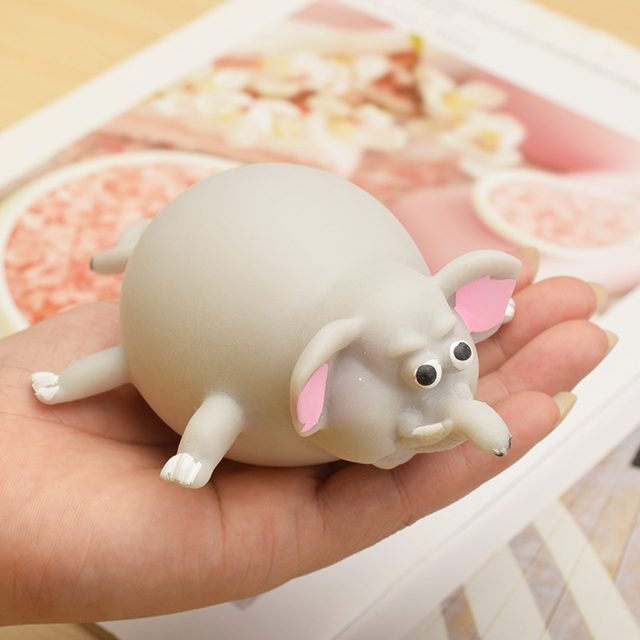 Squishy Squeeze Elephant with Dangly Trunk
