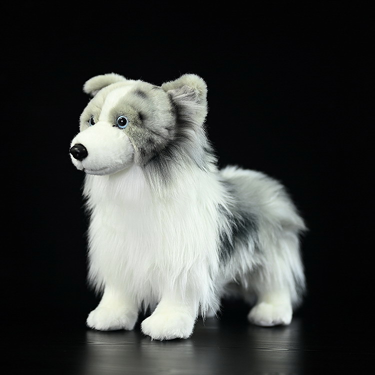 Realistic Merle Collie Dog Plush