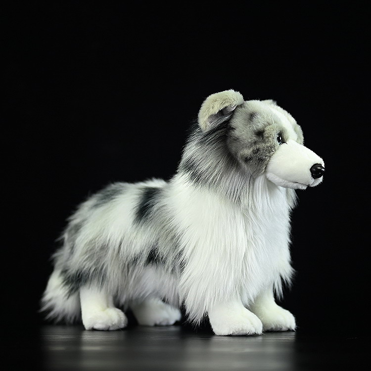 Realistic Merle Collie Dog Plush โ photo 4