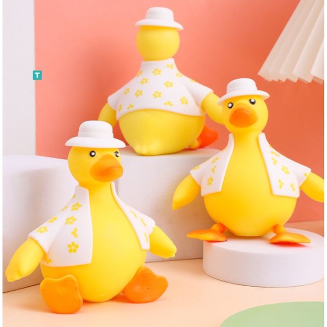 Floral-Dress Stretch Squish Duck โ photo 2