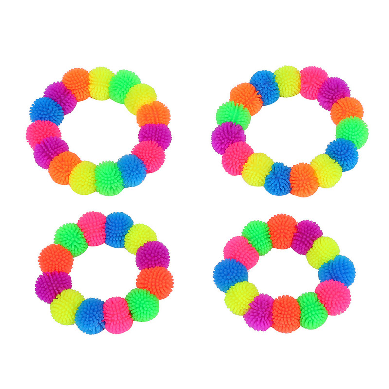 Rainbow Spiky Ball Stretch Bracelet (2 Sizes) — photo 2