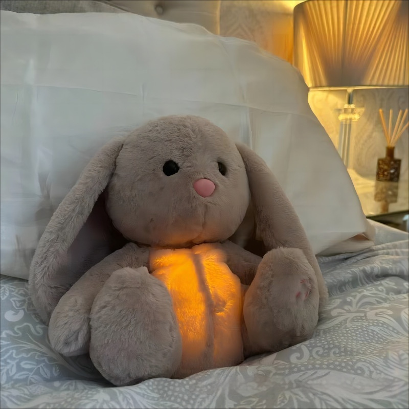 Light-Up Breathing Bunny Sensory Plush
