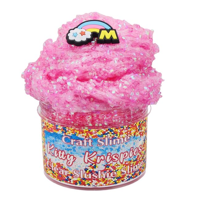 Kitty Krispies Pink Clear Slushie Slime