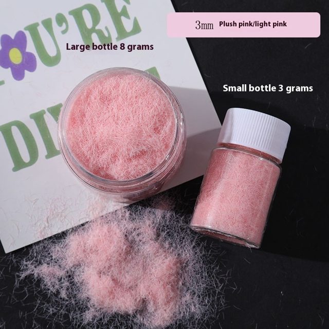 Plush Flocking Fiber Powder — Pink