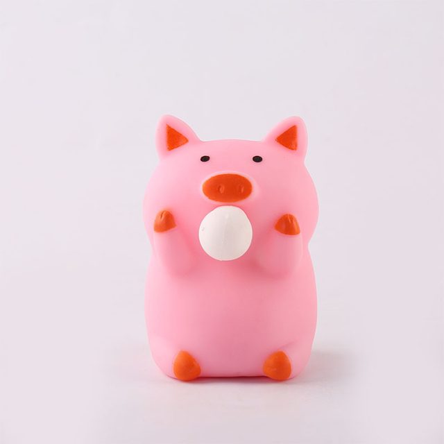 Bubble-Blowing Pink Piggy Squeeze Toy