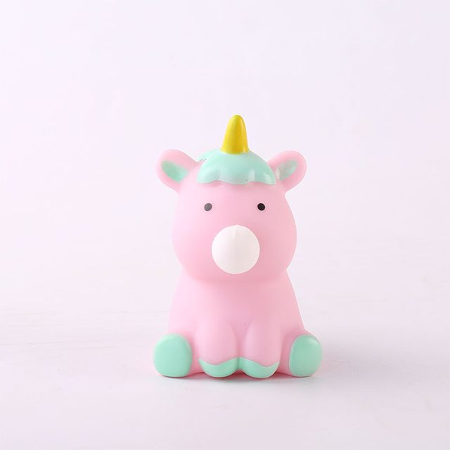 Bubble-Blowing Pink Unicorn Squeeze Toy