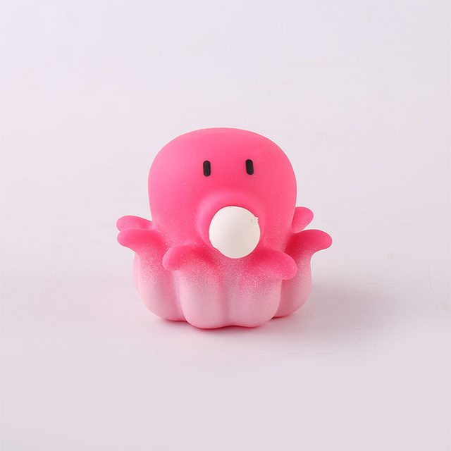 Bubble-Blowing Pink Octopus Squeeze Toy
