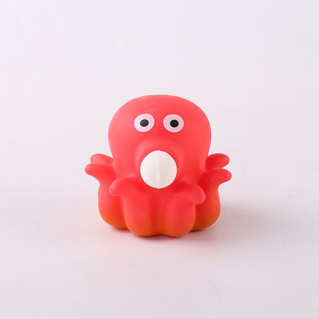 Bubble-Blowing Red Octopus Squeeze Toy