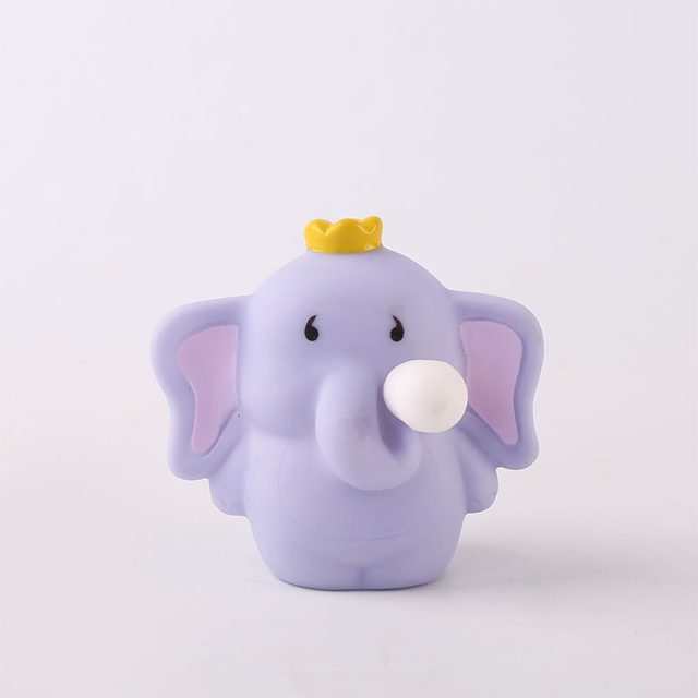 Bubble-Blowing Crowned Elephant Squeeze Toy