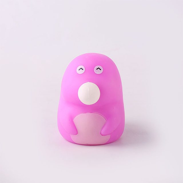 Bubble-Blowing Pink Blob Buddy Squeeze Toy