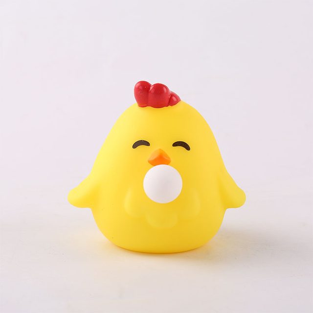 Bubble-Blowing Yellow Chick Squeeze Toy