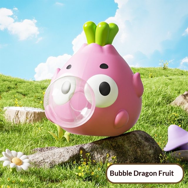 Bubble-Blowing Dragon Fruit Squeeze Toy