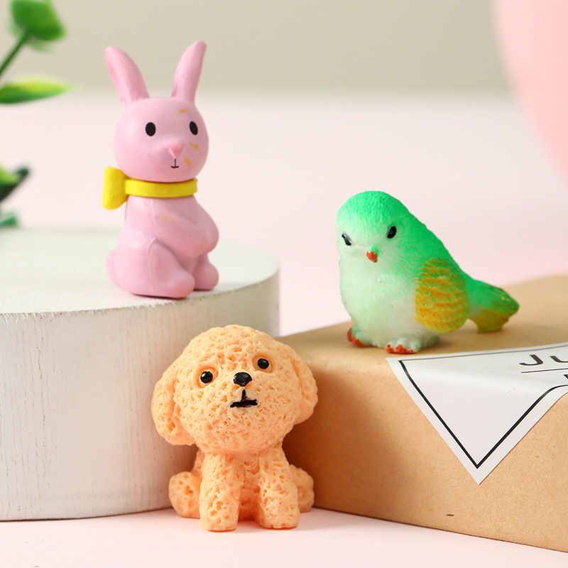 Miniature Animal Figures: Bunny, Duck, Puppy & Kitten — photo 4