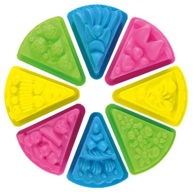 Triangle Cake-Slice Clay Molds, 8 Piece