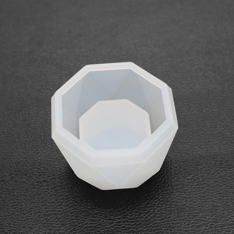 Octagon Faceted Silicone Candle & Pot Mold