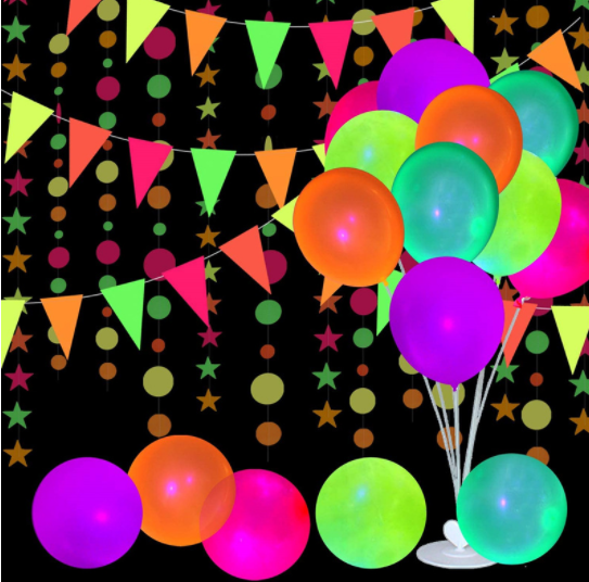 Candy-Color Glow Balloons Party Pack — photo 3
