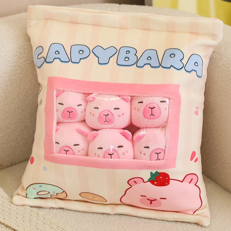 Bag-of-Capybaras Plush Pillow (6 Mini Plushies) — photo 2