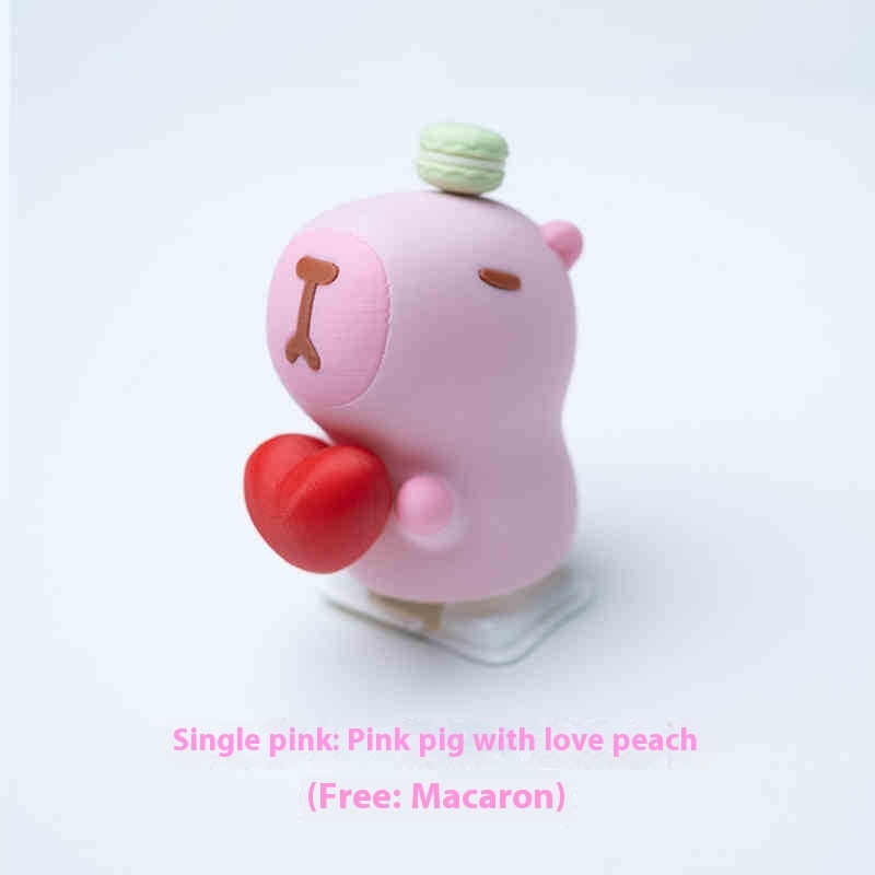 Wind-Up Capybara with Heart 3D-Printed Figure โ photo 2
