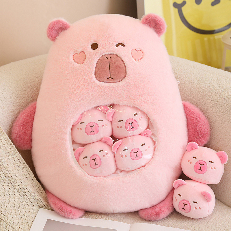 Capybara Mama with Baby Capybaras Plush Set โ photo 2