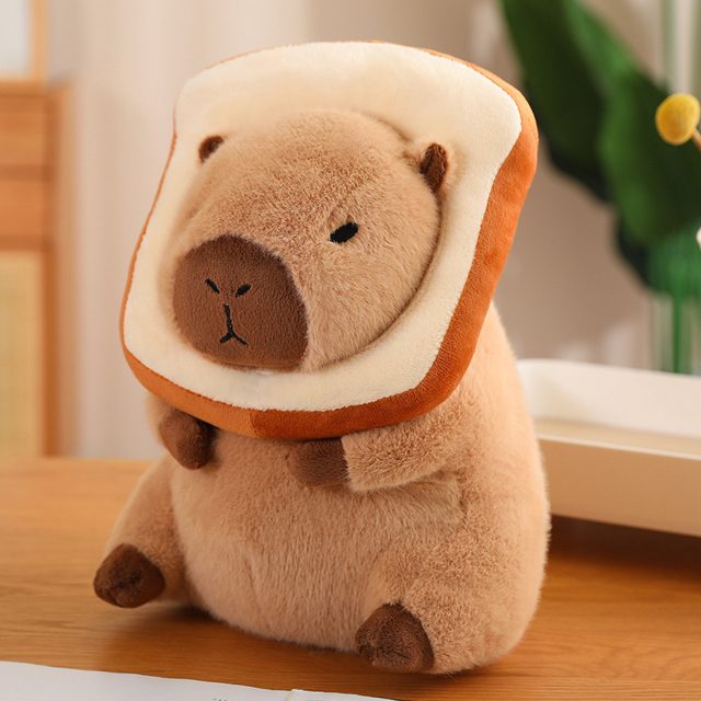 Capybara in a Toast Bread Hood Plush