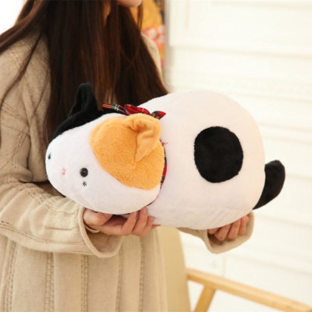 Calico Loaf Cat Plushie with Bow โ photo 2