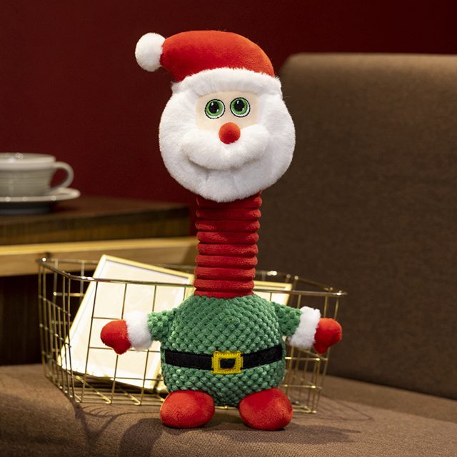 Spring-Neck Dancing Santa Plush