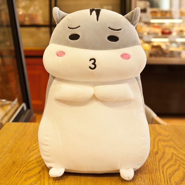 Grey Hamster Plush With Kissy Face — photo 2