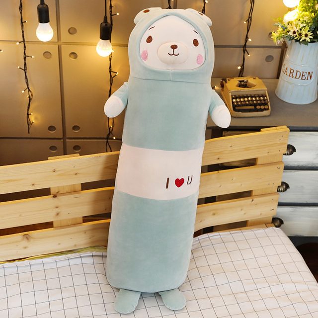 Long Bear-Hoodie Body Pillow Plush