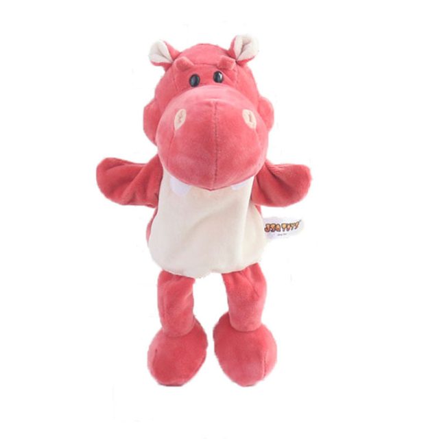Coral Hippo Hand Puppet Plush