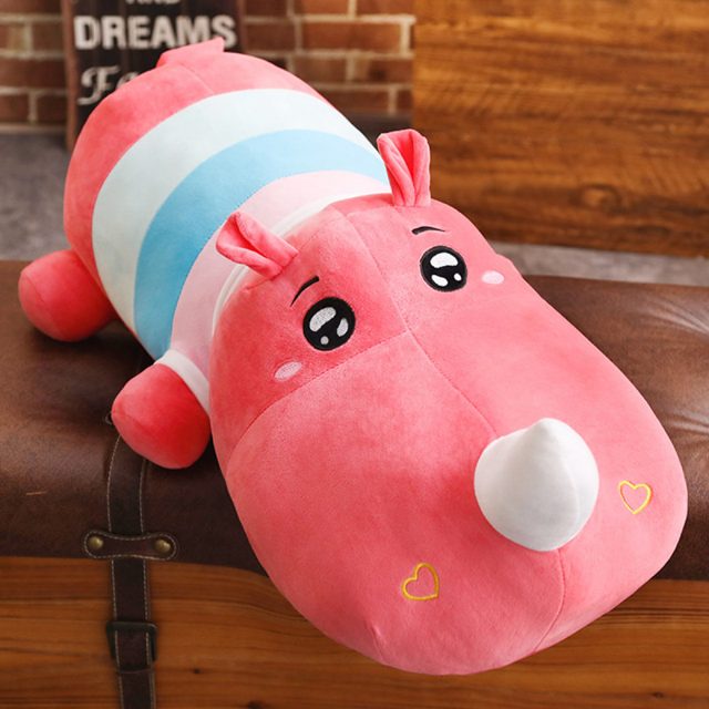 Pink Hippo Cuddle Bolster Plush โ photo 3