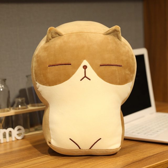 Toasty Brown Toast-Cat Cushion Plush